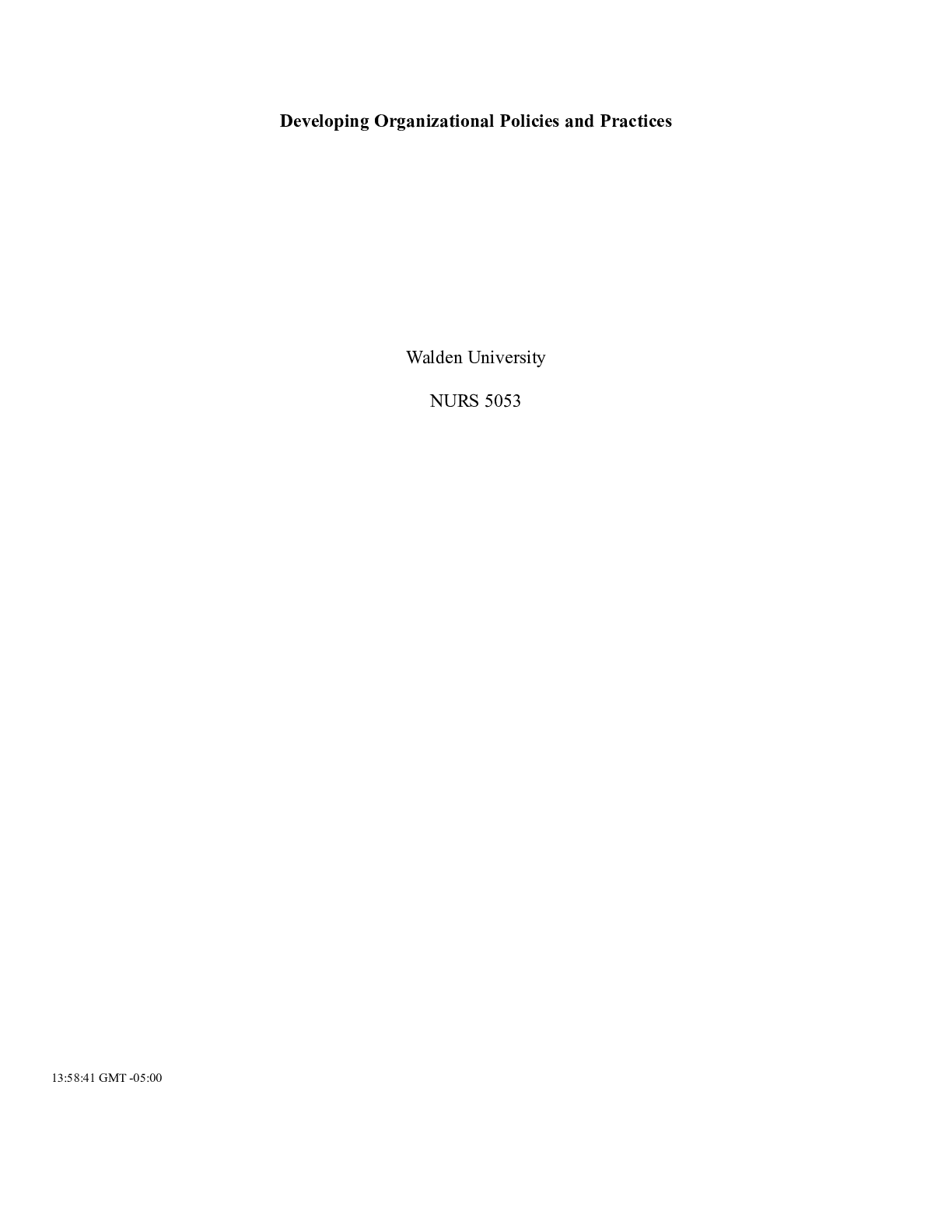 Preview image of Developing Organizational Policies and Practices.docx document